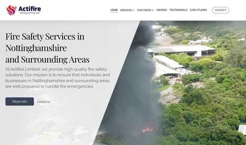 Actifire website designed by Byron Digital